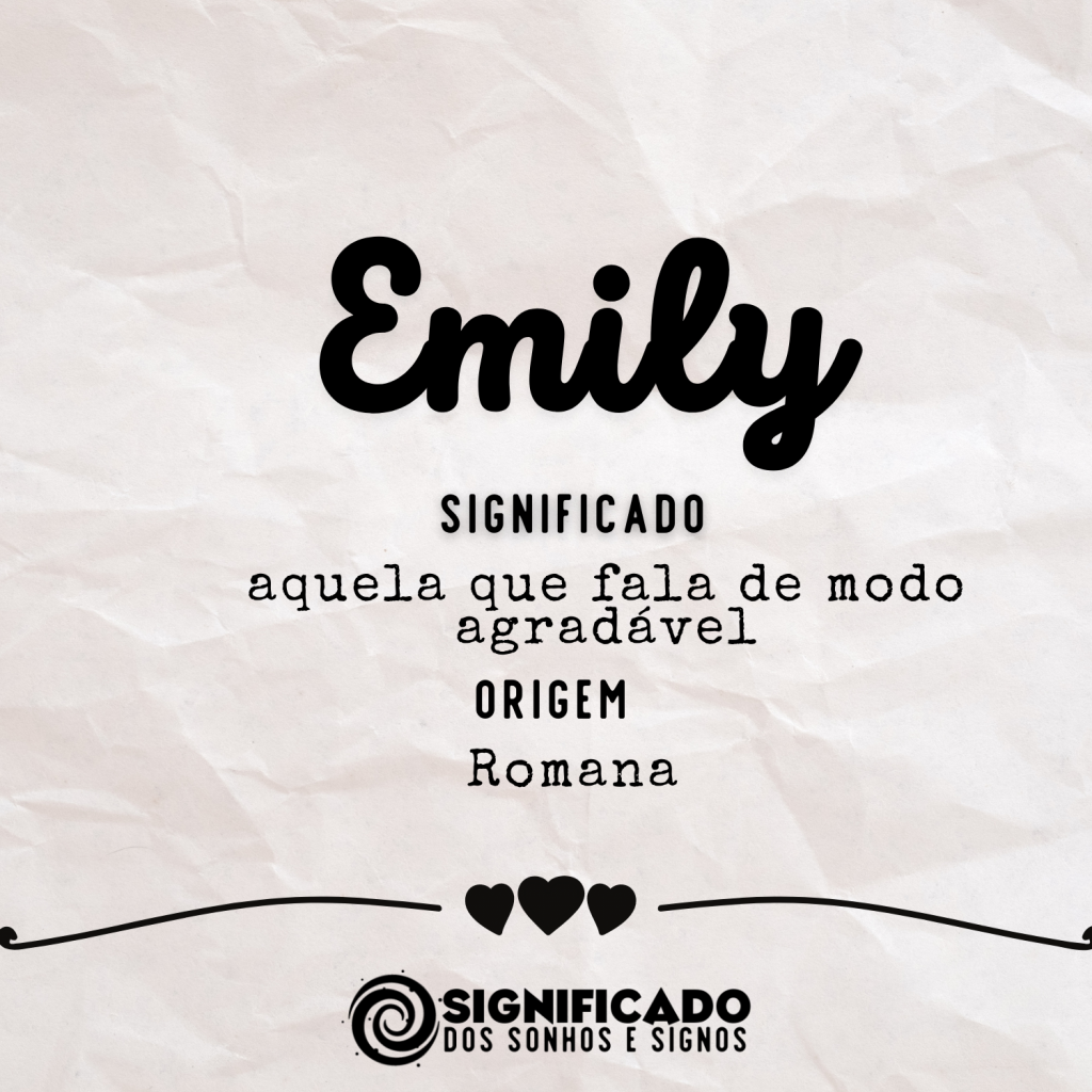 Significado do nome Emily